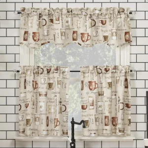 Bristol Coffee Shop SemiSheer Rod Pocket Kitchen Curtain
