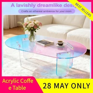 Round Square Acrylic Coffee Table