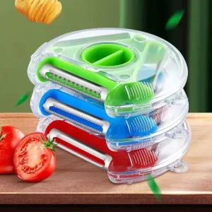 3-in-1 Magic Trio Peeler Set – Slicer, Shredder & Julienne Cutter