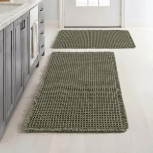 Set of 2 Waffle Bathroom Rugs