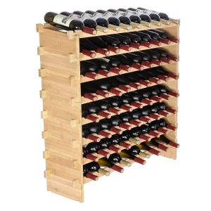 SucceBuy Bamboo Wine Rack
