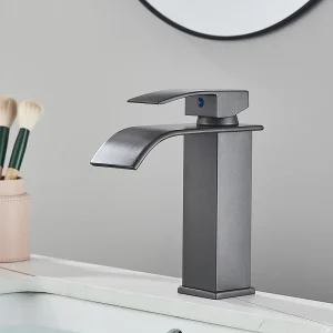 Black Waterfall Bathroom Faucet
